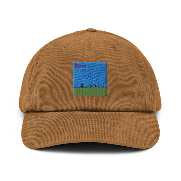 Race Corduroy Hat Cap Embroidered