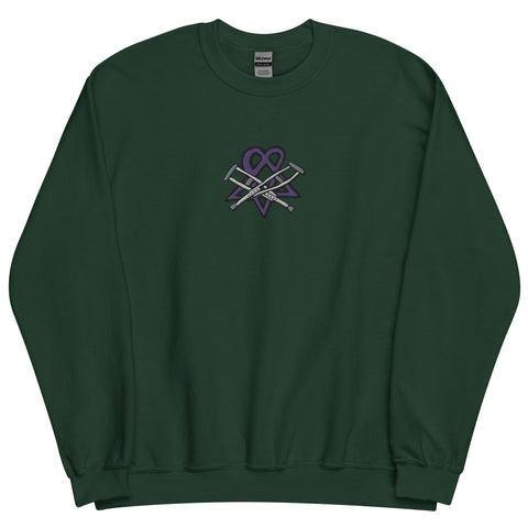 Heartagram Crutches Embroidered Crewneck