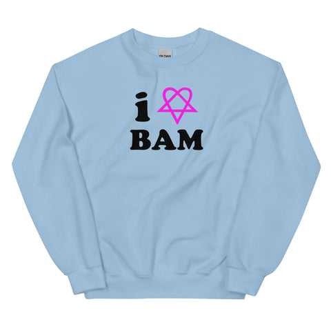 I Love Bam Heartagram Crewneck Sweatshirt