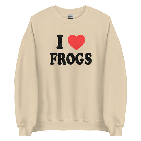 I LOVE FROGS CREWNECK