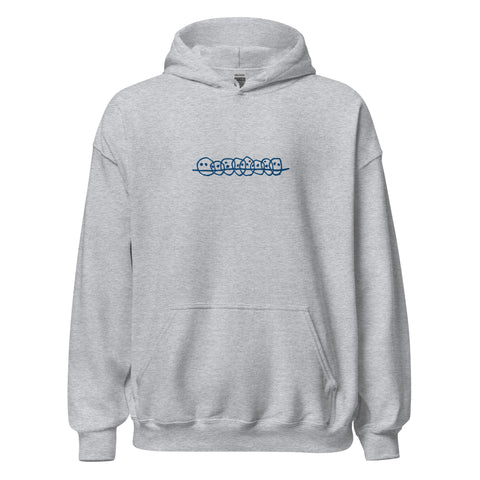 Faces Embroidered Hoodie