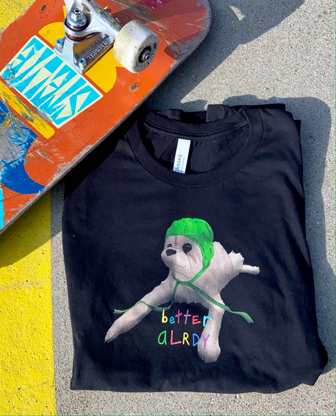 Green Hat Dog Tee