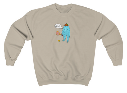 You Got Tobacco? Saturday Cartoon Crewneck Sand