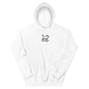 Skateboarding Dog Embroidered Hoodie