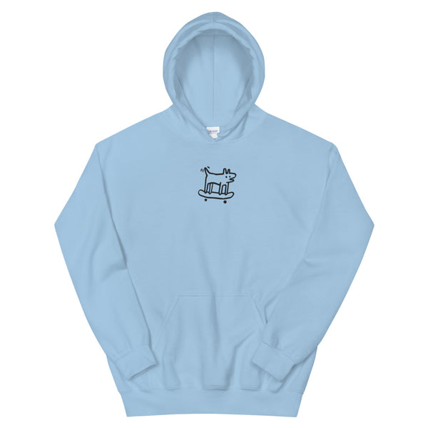 Skateboarding Dog Embroidered Hoodie