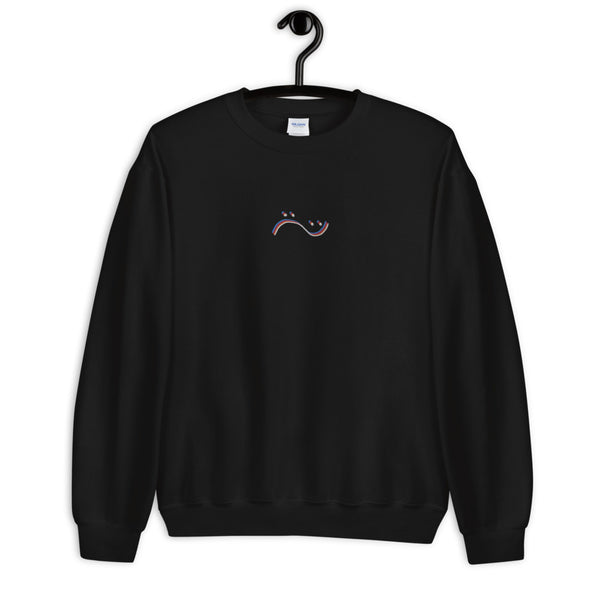 Multi Smile Embroidered Crewneck