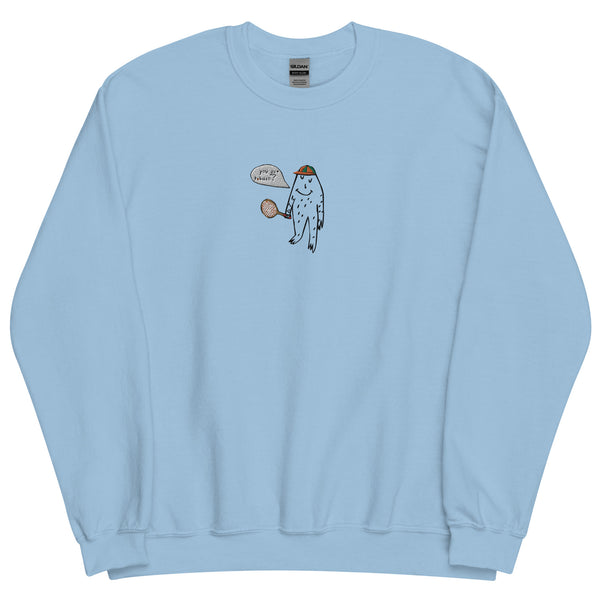 Saturday Morning Cartoon Tobacco Embroidered Crewneck