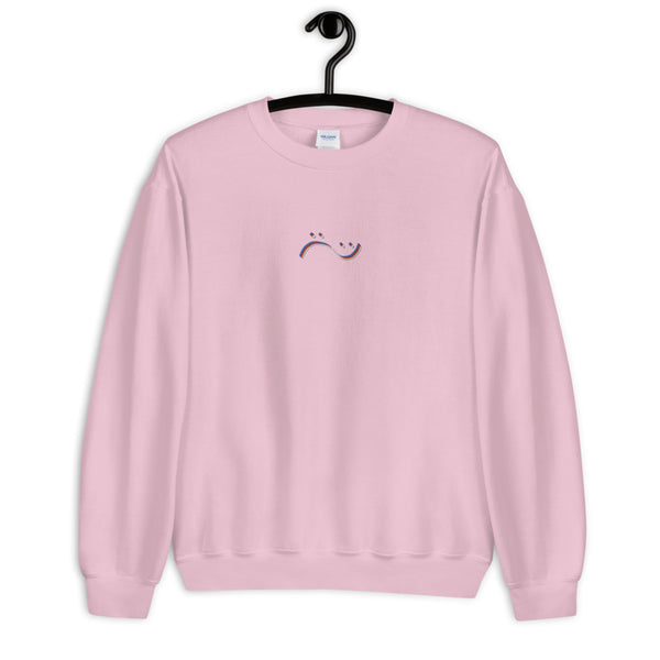 Multi Smile Embroidered Crewneck