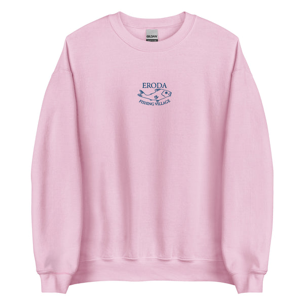 Eroda Fishing Village Embroidered Crewneck Sweatshirt