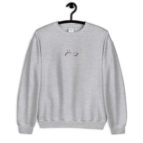 Multi Smile Embroidered Crewneck