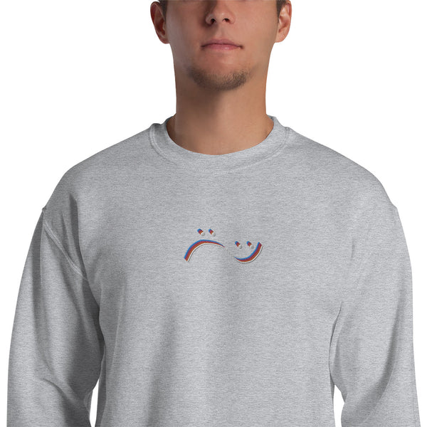 Multi Smile Embroidered Crewneck