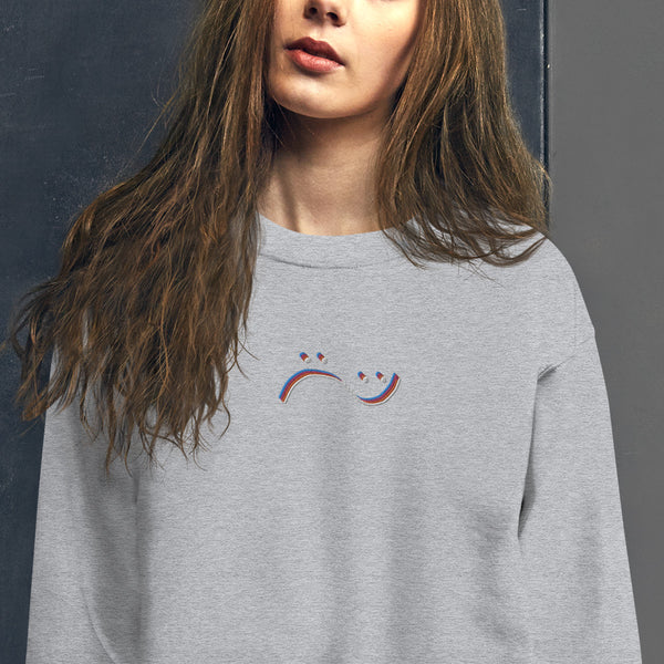 Multi Smile Embroidered Crewneck