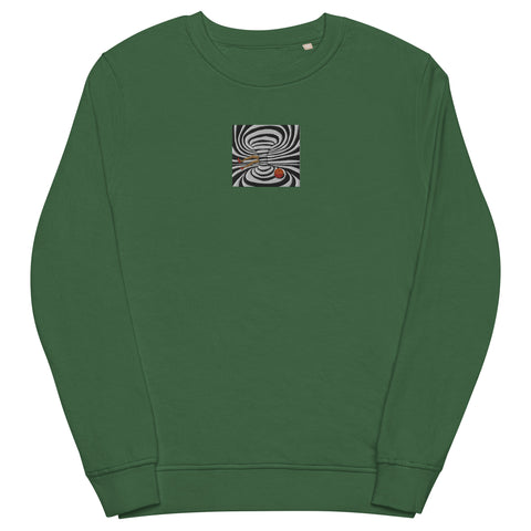 Basketball Illusion Embroidered Organic Crewneck