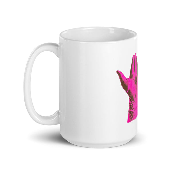 Pink Hands Fine Line Coffee Cup